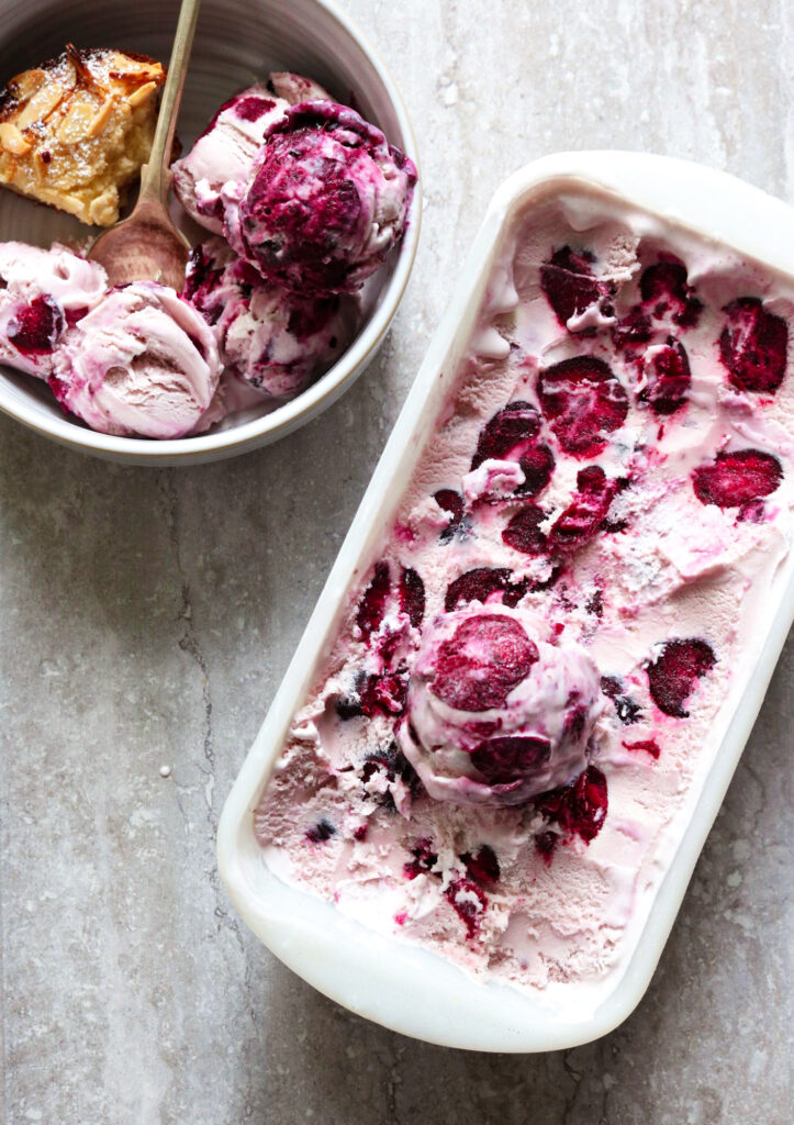 Marzipan Maraschino Cherry Ice Cream